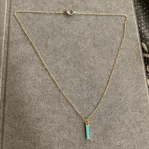 hand made gold & turquoise necklace!